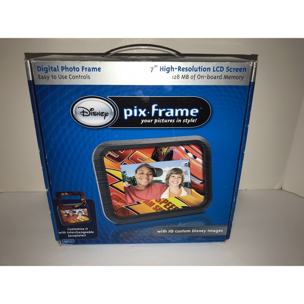 Disney Pix Frame Digital Photo Frame 7" LCD 128mb Memory Custom Disney Image A15